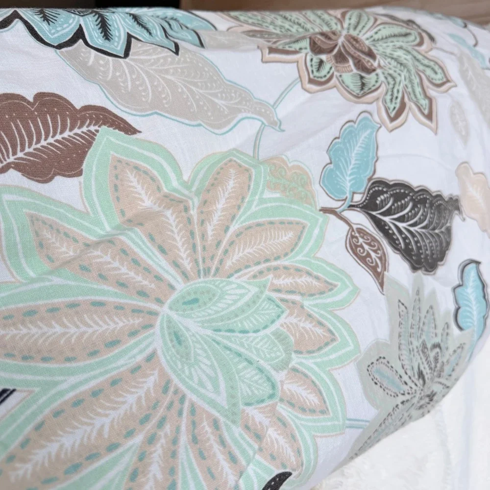 Threshold King Floral Medallion  Reversable Duvet Cover 100% Cotton